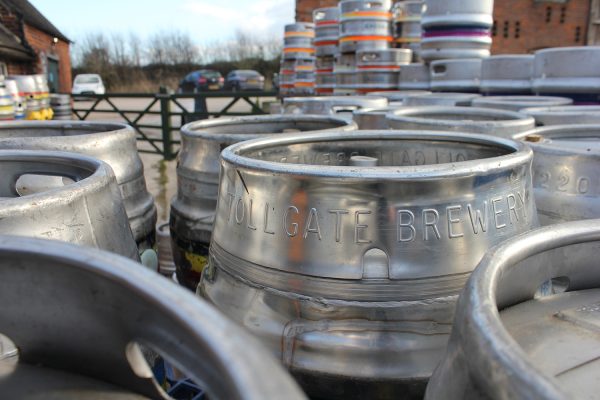 A photo of Tollgate Brewery kegs