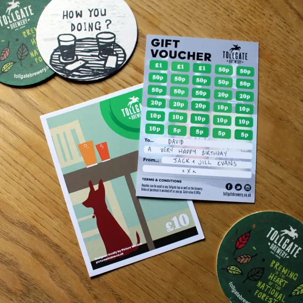 Tollgate Brewery postal gift voucher main image