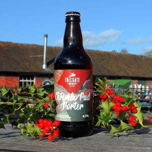 A bottle of Chrimbo Pub Porter Tollgate Brewery beer
