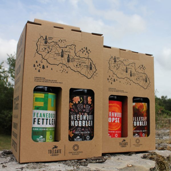 Gift-wrapped bottles of Tollgate Brewery beers